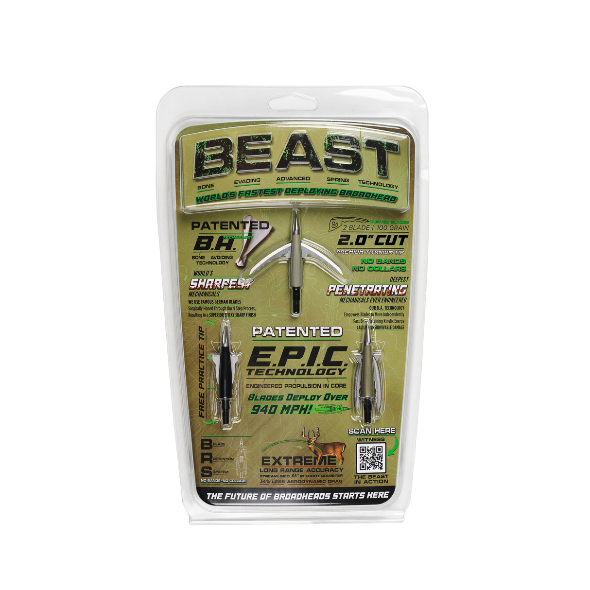 Beast Broadheads - 2 Pack + Practice Tip