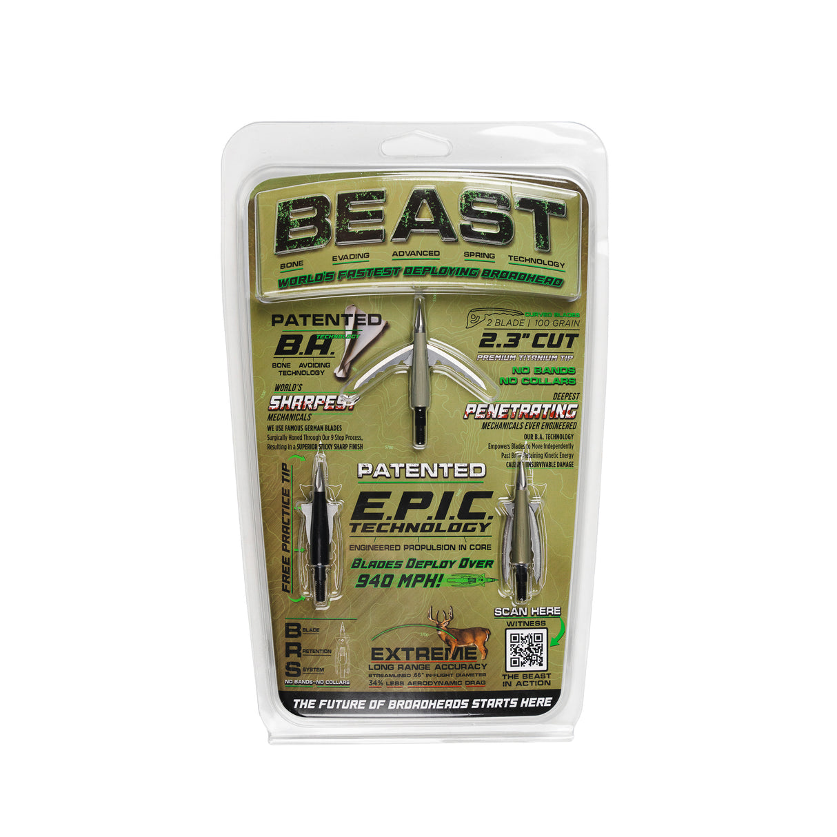 Beast Broadheads - 2 Pack + Practice Tip